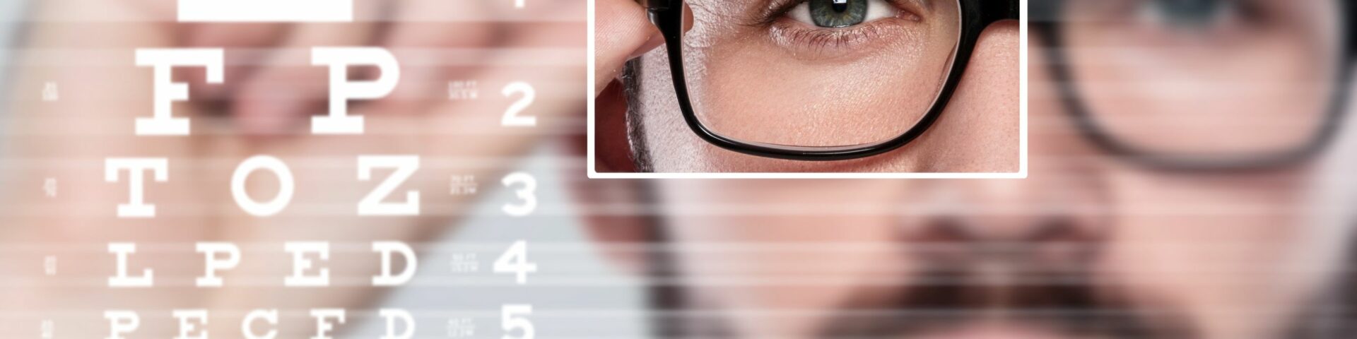 homen de oculos Alta miopia